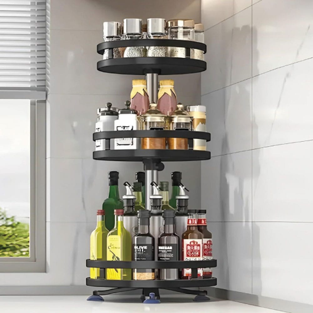 Three -tier rotating organizer